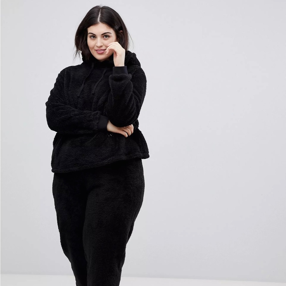 New! ASOS DESIGN Curve Lounge super soft hoody and jogger twosie